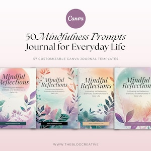 Canva Template, Mindfulness Workbook Prompts, Editable Design, Lead Magnet, Coaching Business, Spiritual Growth, Daily Life Reflection