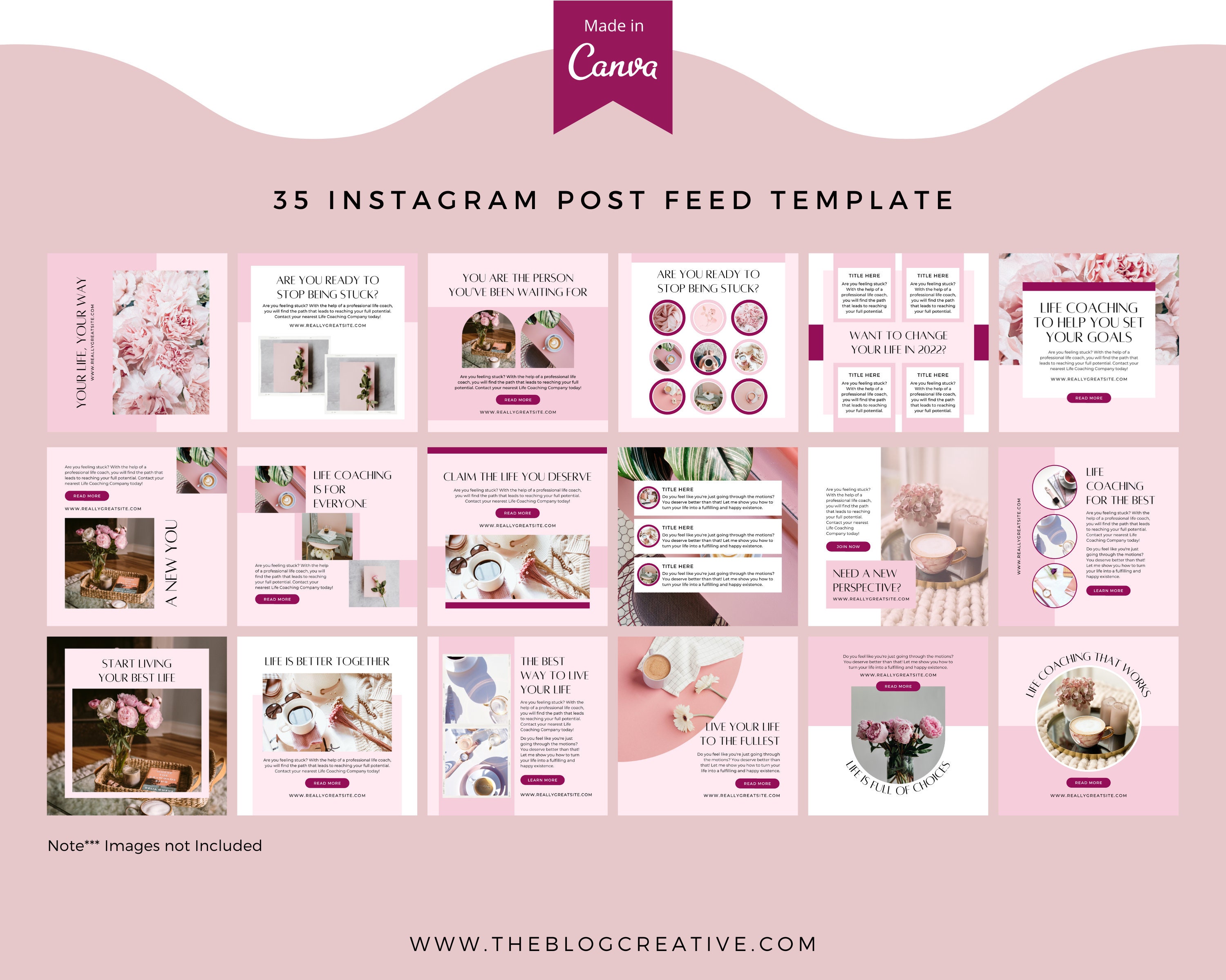Life Coaching Instagram Templates for Canva Canva | Etsy