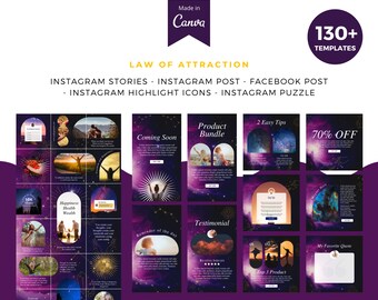 Instagram Templates For Business Product - 130+ Canva Story, Post, Highlight Icons & Puzzle Templates