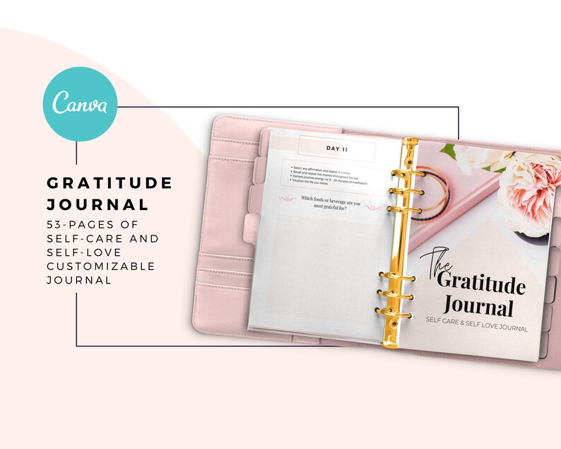 Gratitude Journal Planner, Happy Journal, Positive Inspiration, 30 Day