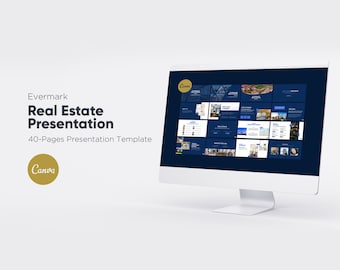 Evermark, 40 PAGE Slide Deck, Webinar Slide Deck, Slide deck template, Slide deck, Powerpoint, Webinar Template, CANVA, Canva templates
