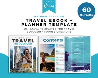 Natural Traveler, Workbook Canva Template. Ebook, Workbook Canva Template, Checklist, Course Workbook, Opt-in, Worksheet, Freebies
