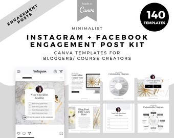 MINIMALISTISCHE Instagram- en Facebook-engagementpost voor coaches en cursusmakers, Canva-sjablonen