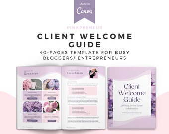 Pinkpreneur, Editable New Client Welcome Packet | Welcome Packet | Client Guide | Service Business | Welcome Pack | Welcome Guide