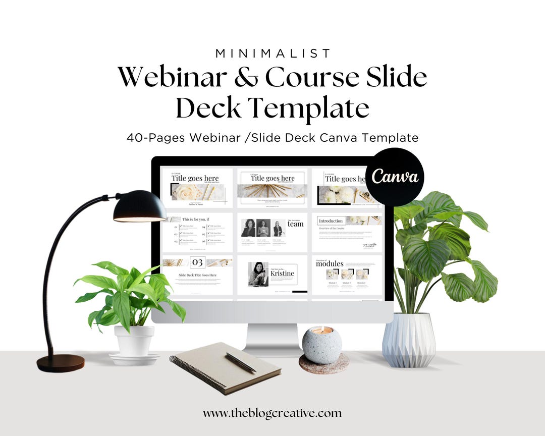 Minimalist Canva Webinar Slide Deck - Professional Presentation ...