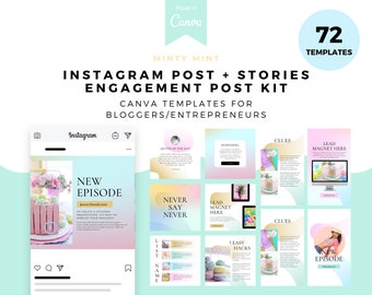 Minty Mint, Instagram Story Template Business and Marketing for Effective Social Media Branding