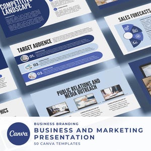 Présentation commerciale et marketing, modèle de présentation de proposition commerciale Canva | Proposition de projet de marque PowerPoint, Canvas