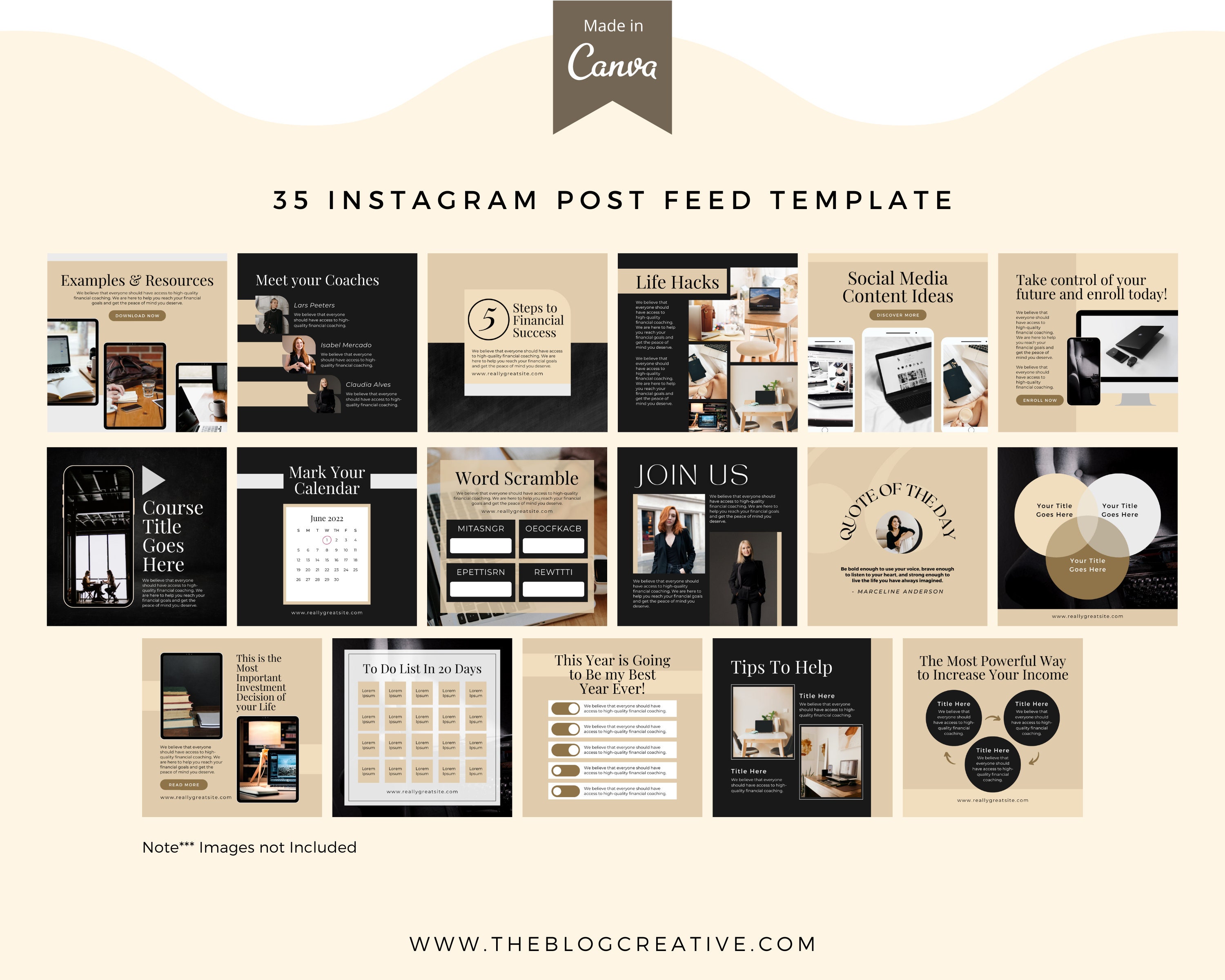 Finance Coaching Instagram Templates for Canva Canva - Etsy