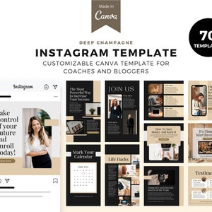 Finance Coaching Instagram Templates for Canva, Canva Template, Finance Coach Instagram Template, Coach Instagram Post, Instagram Template