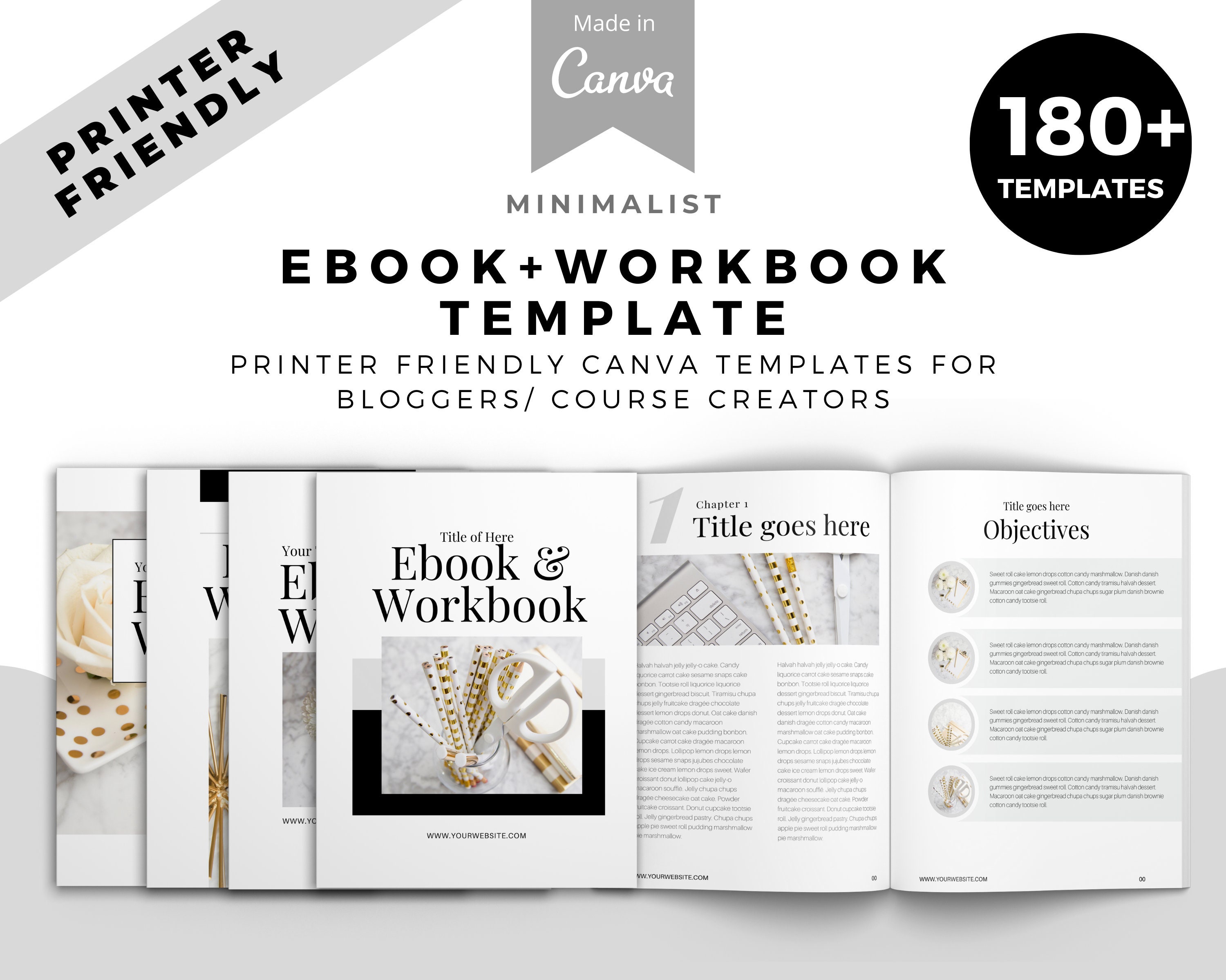 Minimalist, Printer Friendly Workbook for Course Creators to Build Lead ...