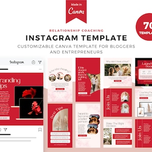 Canva Template Instagram Product, Relationship Coaching Instagram Templates, Editable Social Media Posts for Love Coaches, Canva Instagram