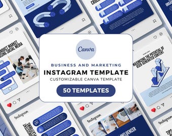 Business Marketing Instagram Templates, Canva Designs (50)