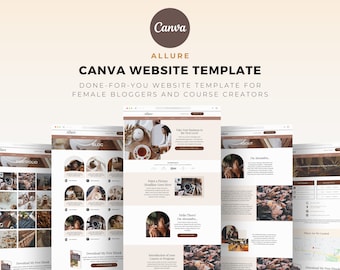 Allure Canva Website Template, Coaching Course Page (Digital Download)