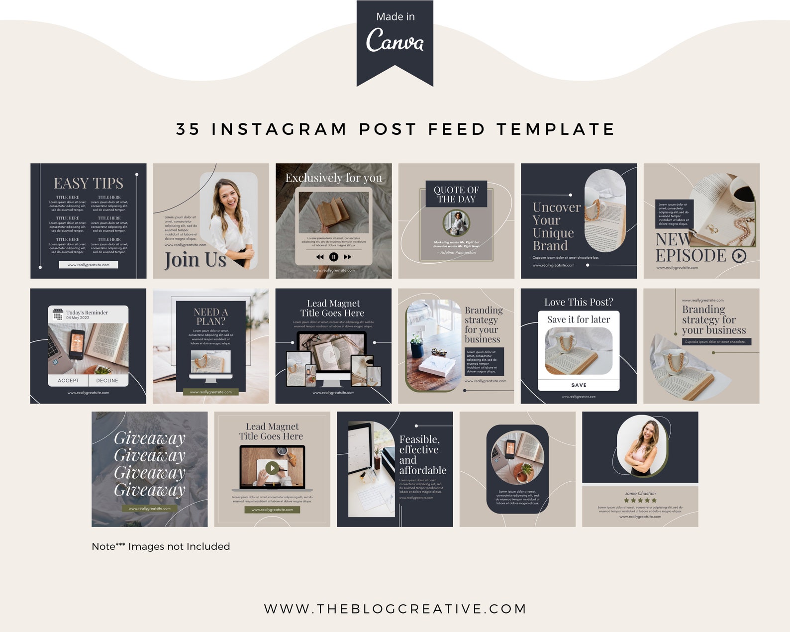 70 Instagram Templates for Coaches, Branding Social Media Kit, Editable ...