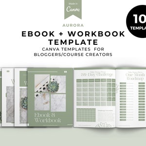 Aurora, Workbook Canva Template, Workbook template, DIY Canva Template, Checklist, Course Workbook, Ebook, Ebook Canva Template