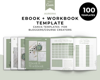 Aurora, Workbook Canva Template, Workbook template, DIY Canva Template, Checklist, Course Workbook, Ebook, Ebook Canva Template