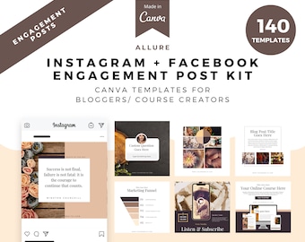 ALLURE, Instagram en Facebook Engagement Post voor coaches en cursusmakers, Canva-sjabloon