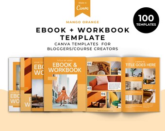 Ebook Workbook Template Bundle, Yellow Orange Business Kit