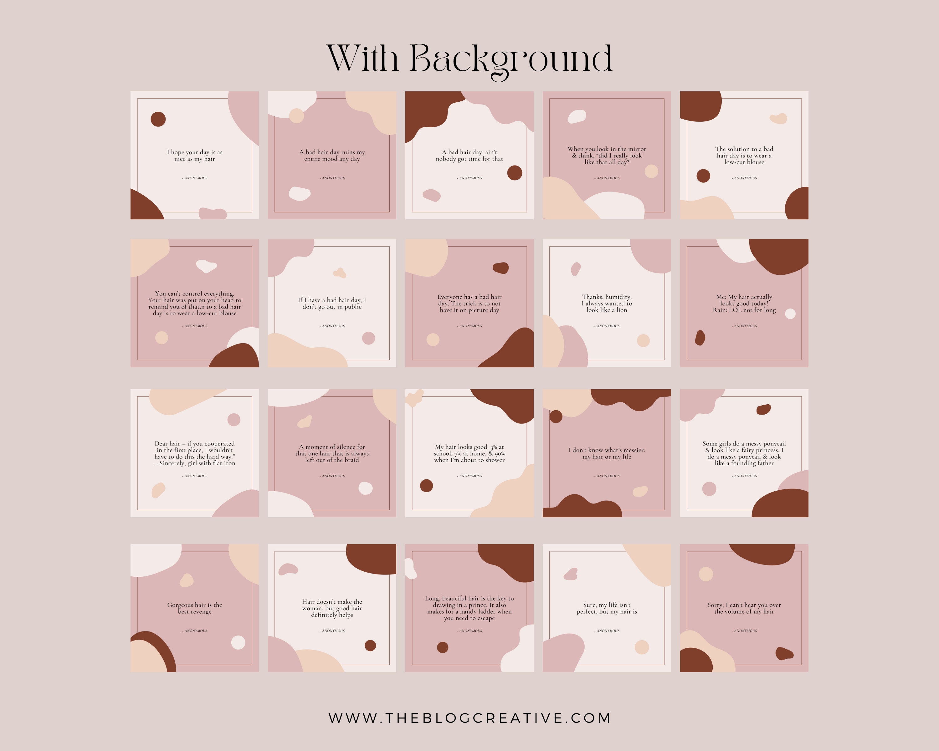 Hairstyle Quotes Social Media Templates, Customizable Canva Templates ...