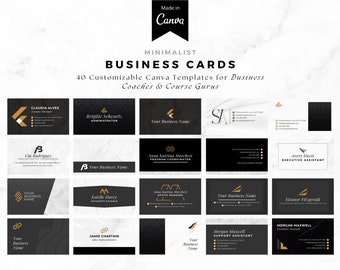 Minimalist Business Card Canva Template, DIY Editable Design