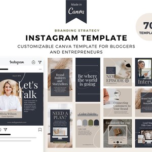 Plantillas de Instagram para branding, plantilla de Canva, plantilla de Instagram para coach de marca, negocio de coaching, publicación de Instagram para coach, plantillas de coaching