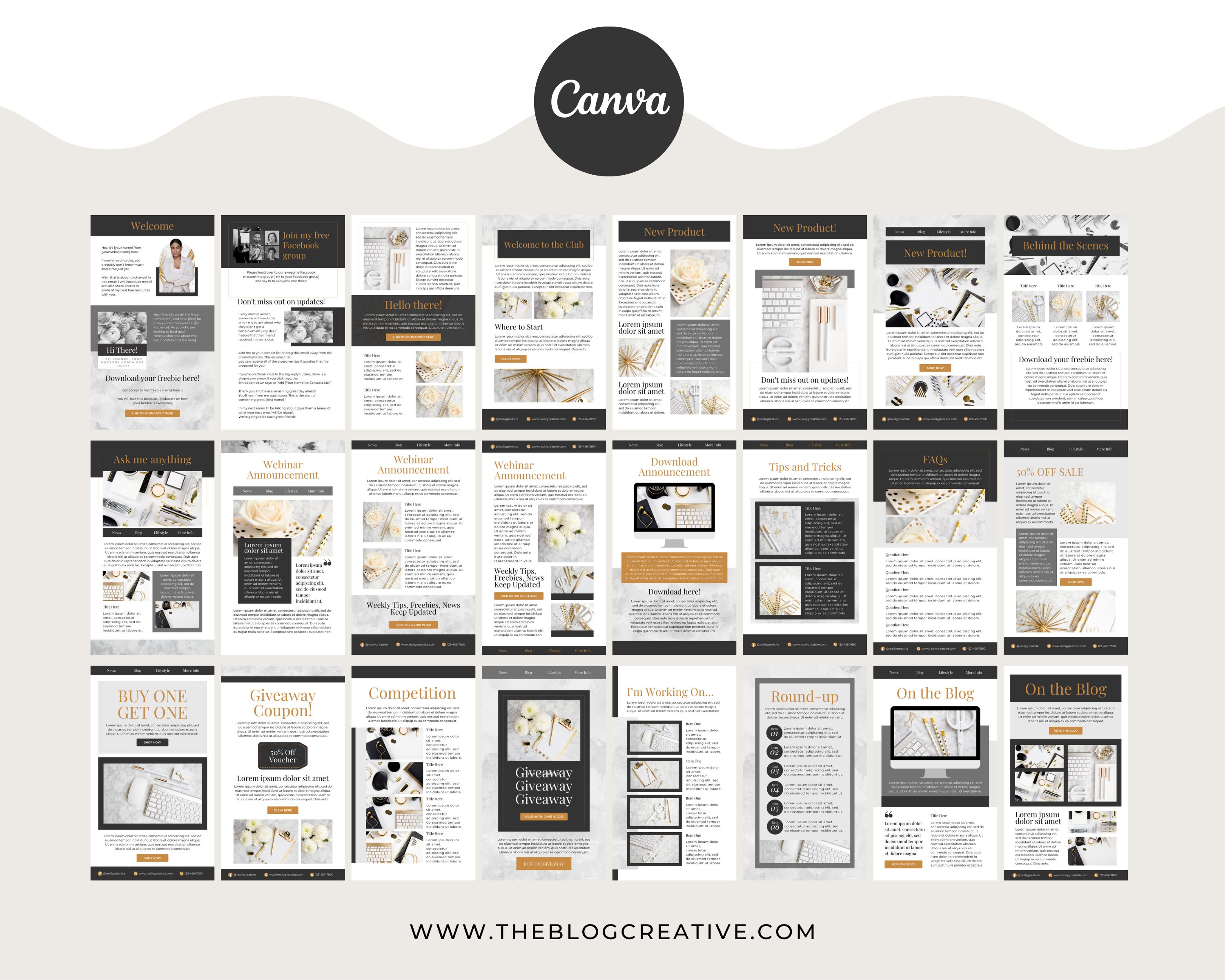 Minimalist Email Newsletter Canva Template, Coaching Business - Etsy