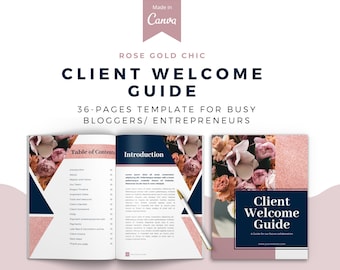 Rose Gold Chic Editable New Client Welcome Packet | Welcome Packet | Client Guide | Service Business | Welcome Pack | Welcome Guide