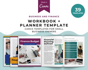 Business Finance Workbook Template | Customizable Canva Planner