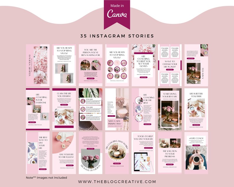 Life Coaching Instagram Templates for Canva Canva | Etsy