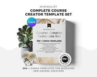 500+ Social Media & Business Templates Bundle, Ebook Workbook Kit, Branding Content Pack, Editable Digital Download