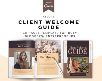 Allure Editable New Client Welcome Packet | Welcome Packet | Client Guide | Service Business | Welcome Pack | Welcome Guide