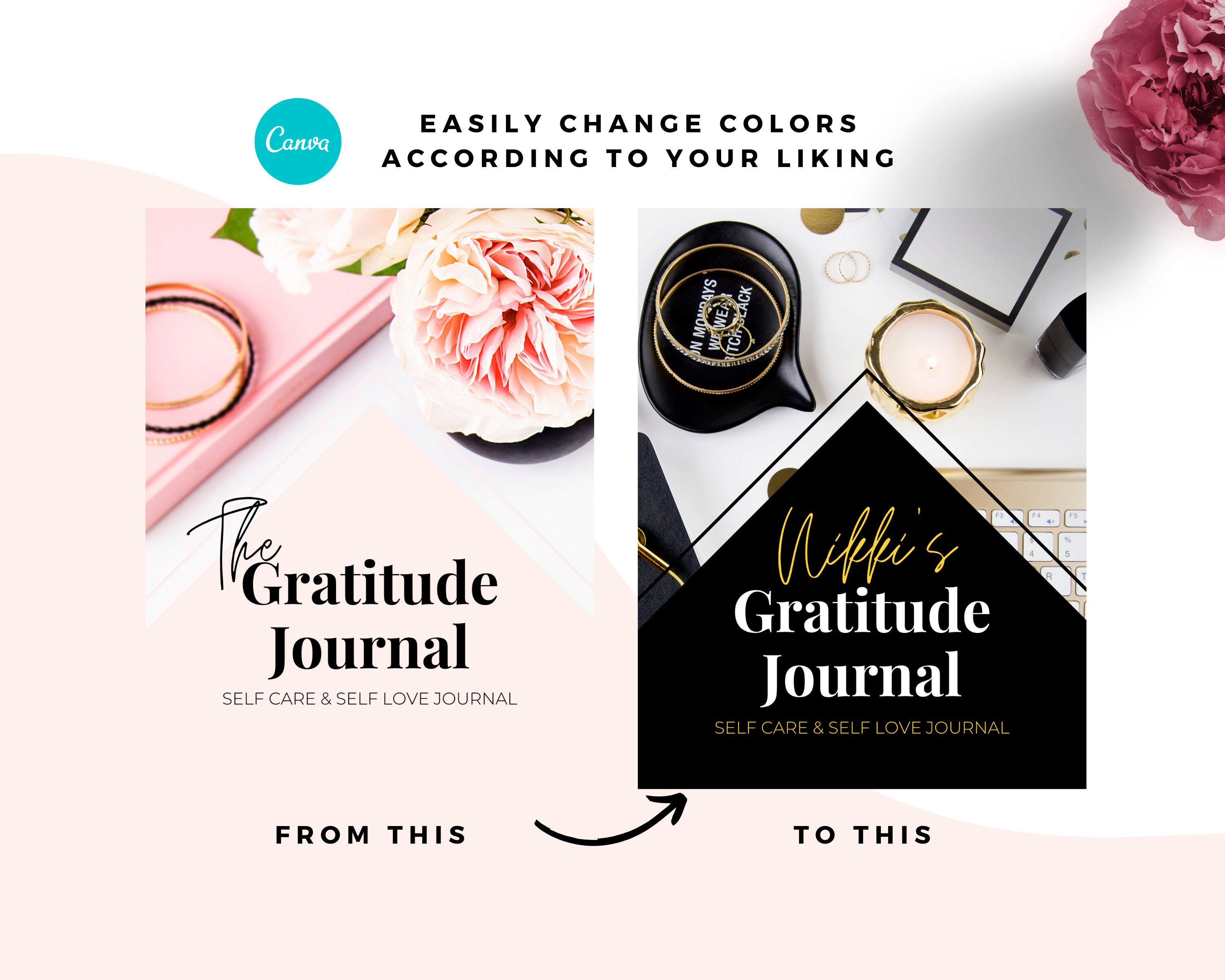 Gratitude Journal Planner Happy Journal Positive Etsy