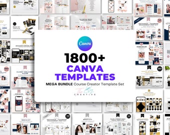 1800+ Templates, Canva Templates, Canva Template Bundle, Ebook, Workbook, Lead Magnet, Webinar, Instagram, Facebook Template