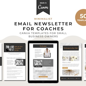Minimalist Email Marketing Template Canva, Newsletter Template Kit, Email Newsletter Canva, Sales Email Content Marketing Template