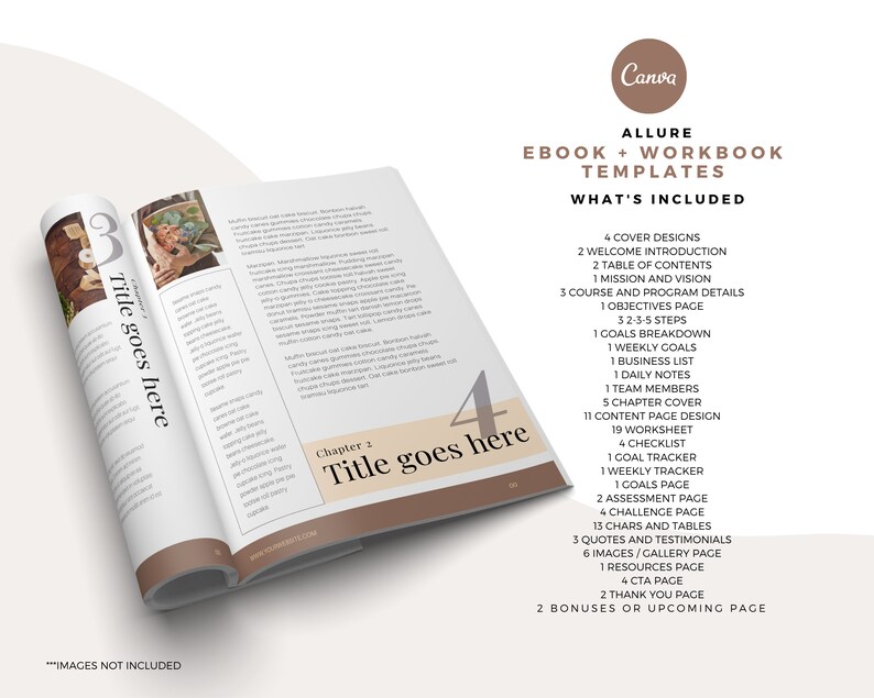 Allure Workbook Canva Template Workbook Template DIY Canva | Etsy