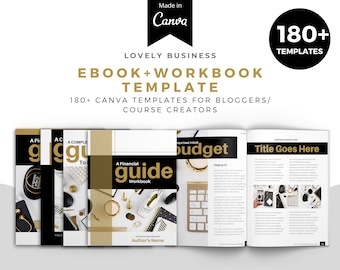 Zakelijk e-boek + werkboekcanva-sjabloon, 180+ pagina's (digitale download) bewerkbare cursuswerkmapkit