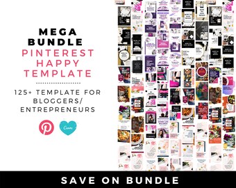 Mega Pin Templates Bundle,Pinterest Templates, Pinterest Canva Templates, Canva Templates, Social Media, Ready Made, Pinterest for Business