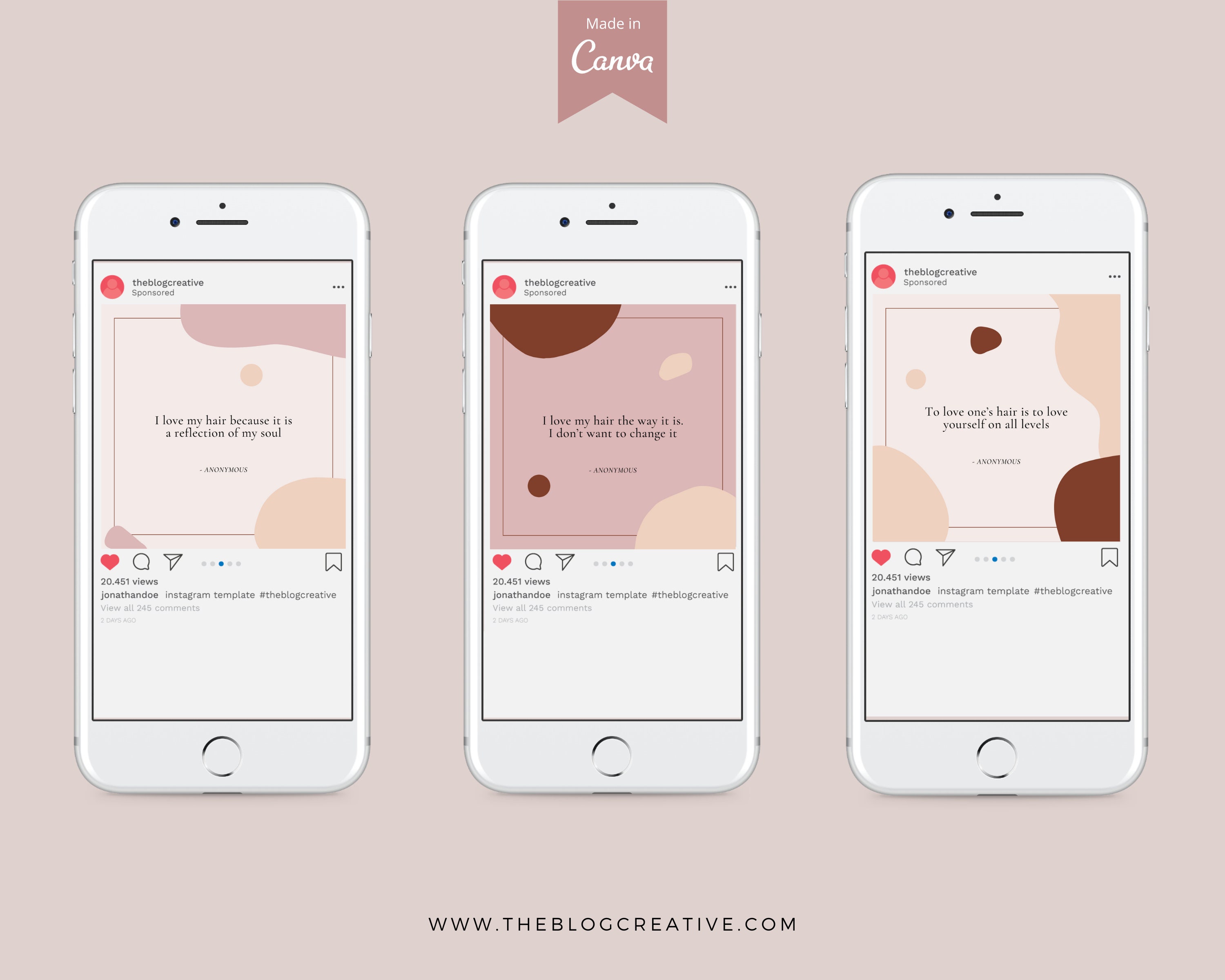 Hairstyle Quotes Social Media Templates, Customizable Canva Templates ...