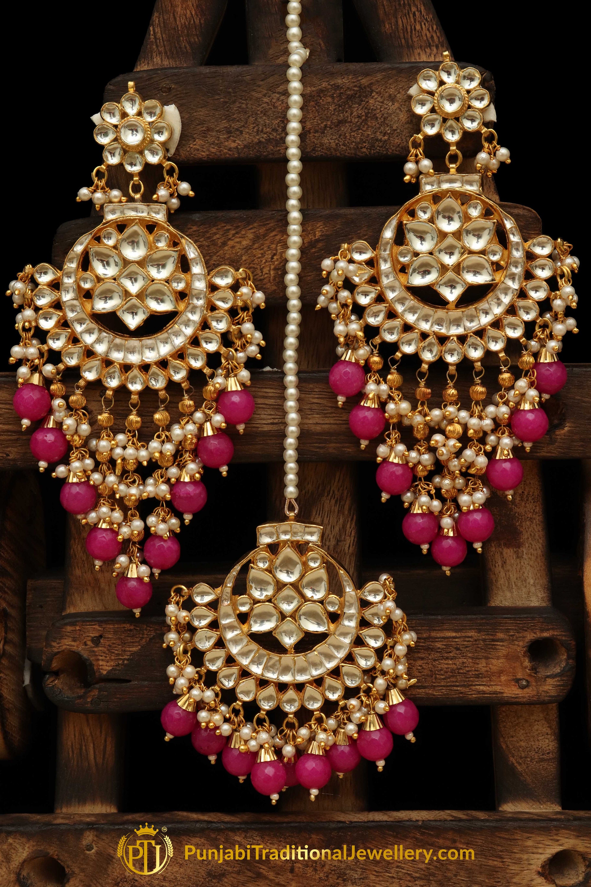 Traditional Jadau Punjabi Earrings and Maang Tikka Wedding Jewelry  Multicolour Indian Earrings, Indian Jewelry, Jhumki Earrings, Chumki - Etsy