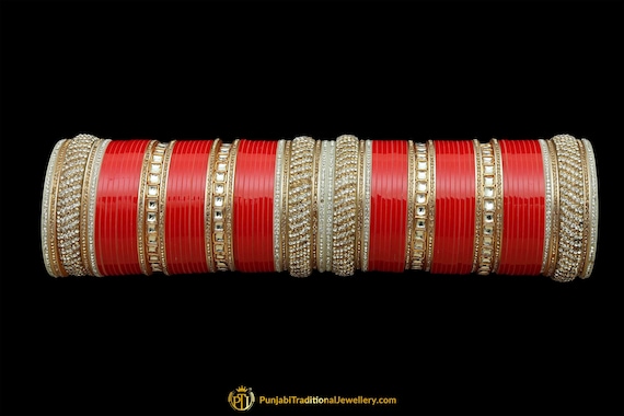 Punjabi chura red colour Clearance