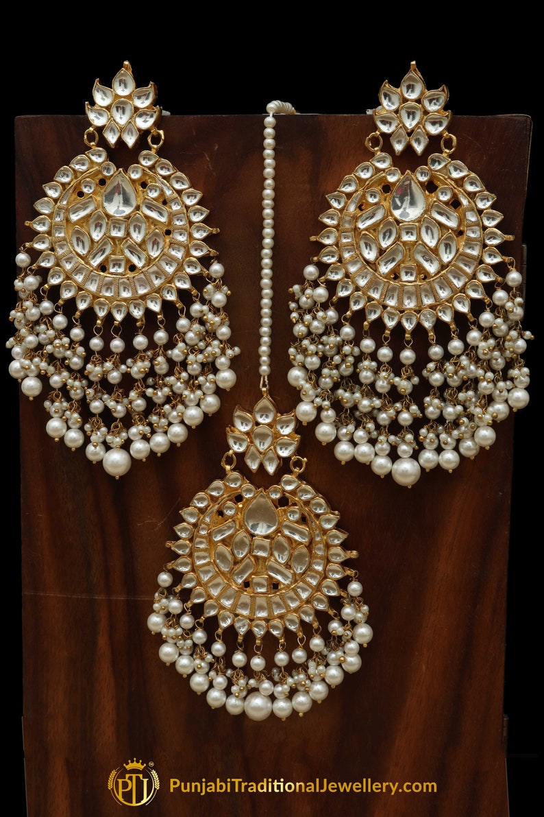 Abir Kundan Earring Tikka by Punjabi Traditional Jewellery Etsy Canada