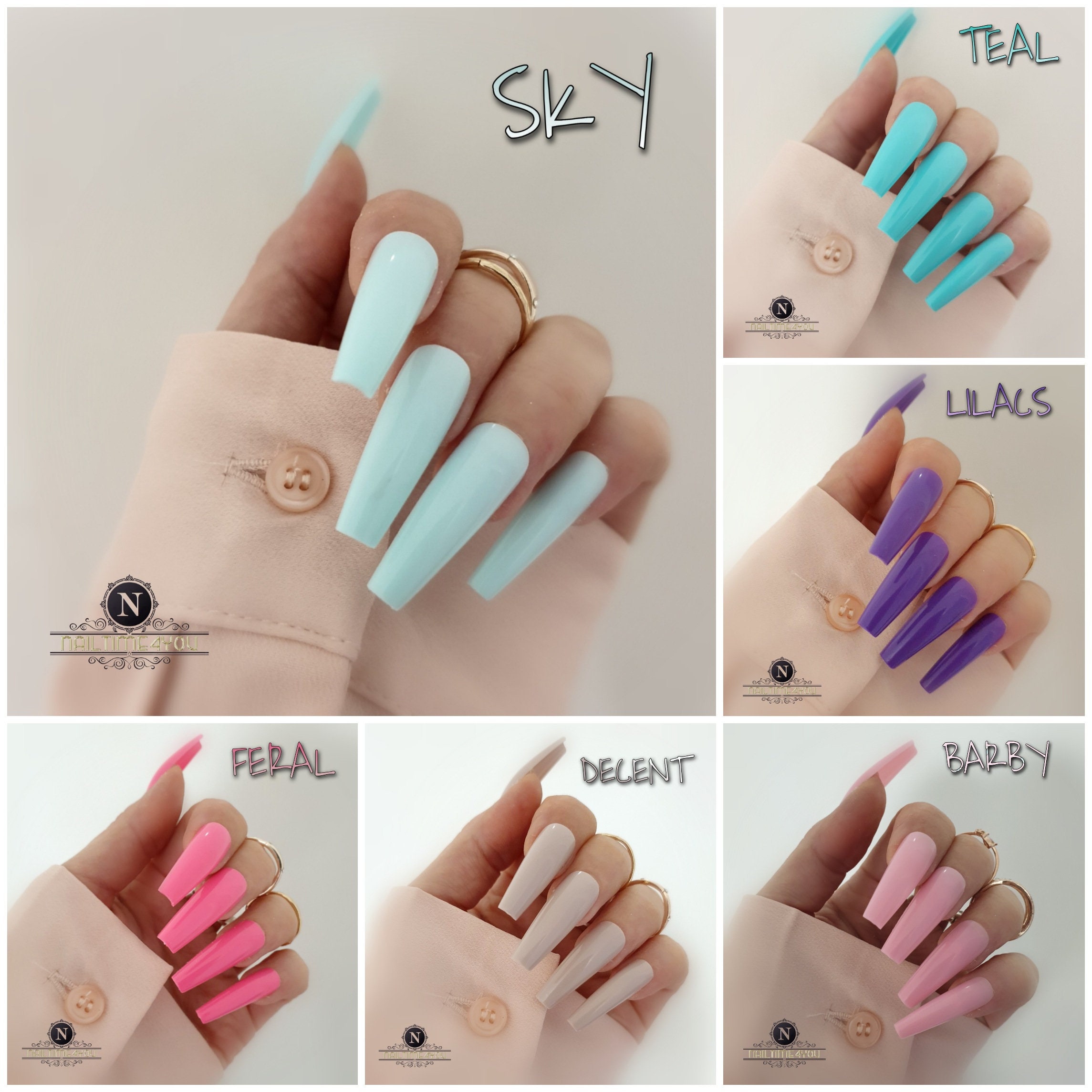 Press On Nails Fake Nails Nails Acrylic Nails Marble Etsy