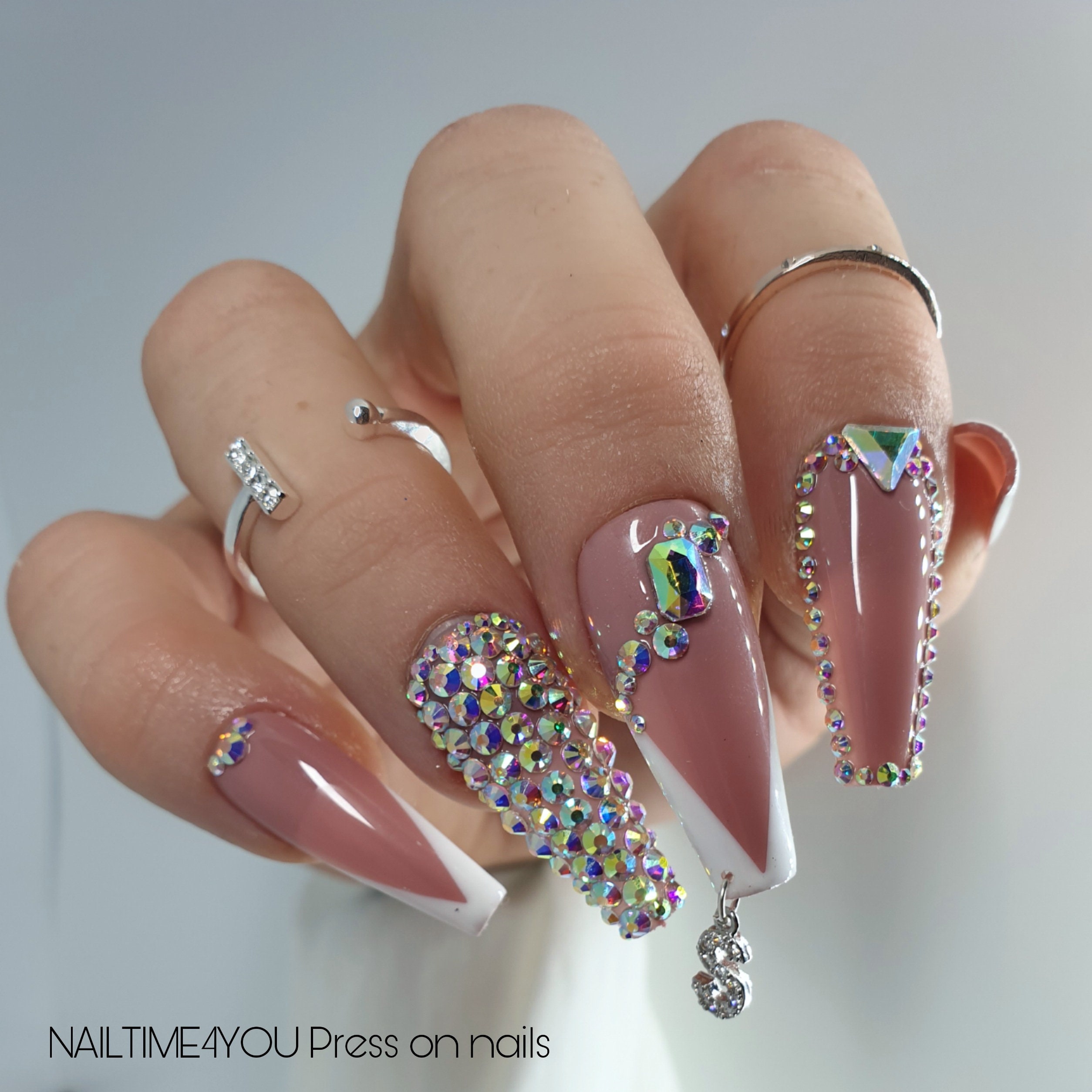 Acrylic Style Luxury Press On Nails L5055