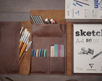 sketchbook cover,a4 sketchbook cover.sketch book.leather drawing sketchbook.artist bag.sketchbook.leather art portfolio.