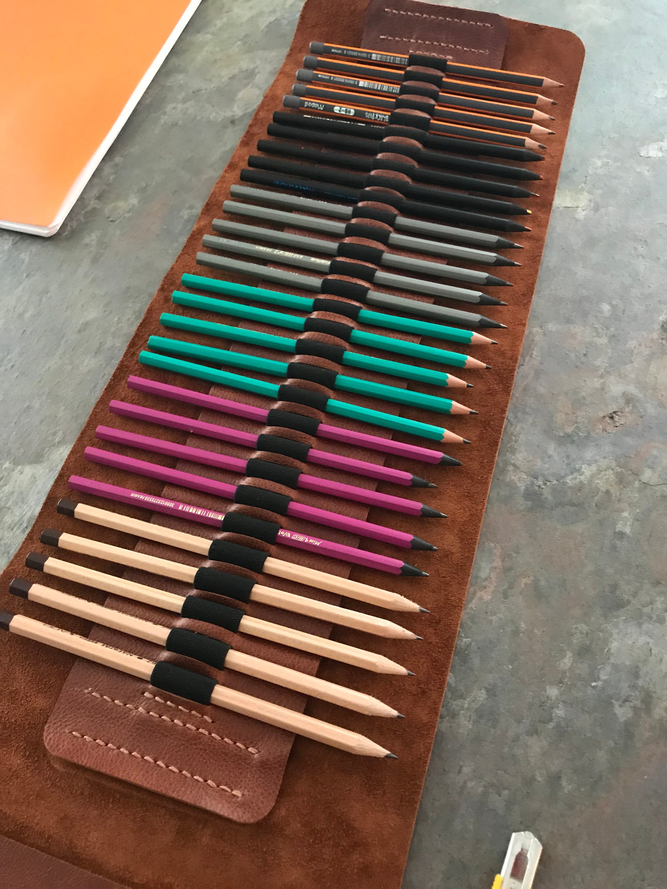 Handmade Pencil Holder / Leather Pencil Case / Pen Case / Etsy