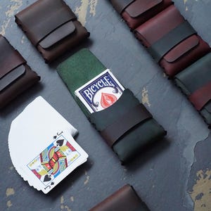 Estojo para baralho de cartas, porta-cartas de baralho personalizado, armazenamento de cartas de pôquer de couro, estojo para cartas de jogo, protetor de cartas de pôquer, caixa para cartas de baralho