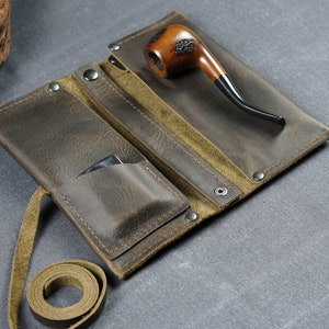 Sac à tabac,Sac pour pipe,Pochette pour pipe,Tuyaux,Espace fumeur,Étui à cigarettes,Étui à pipe,Accessoires fumeurs,Accessoires pour pipes,Support pour pipe,rouleau pour pipe image 1