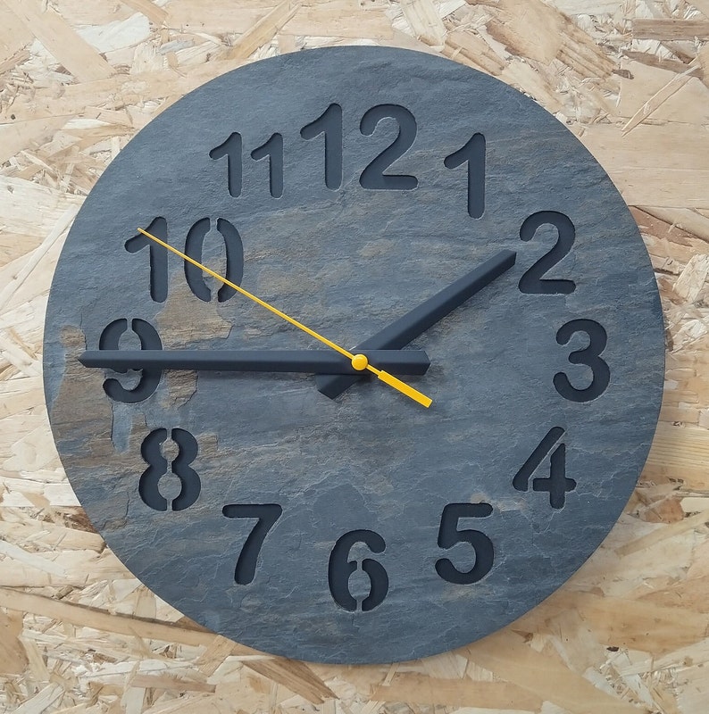 12 inch wall clock.Wall Clock,Wall Decor,Clocks,Home Decor,Unique Wall Clock,Customized Clock,Gift Clock. Housewarming gift.gift for lover. black