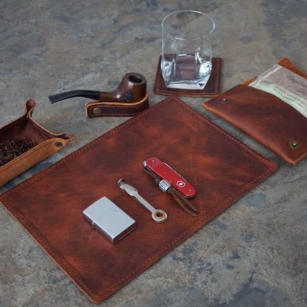 Leather Tobacco Mat Etsy