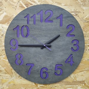 Wall Clock,Wall Decor,Clocks,Home Decor,Unique Wall Clock,Customized Clock,Gift Clock. 16 inch wall clock. lilac